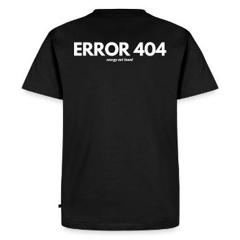 Message d’erreur ERROR 404 | Imprimé amusant - T-shirt Premium bio Homme - noir - Dos - Nico (187cm)
