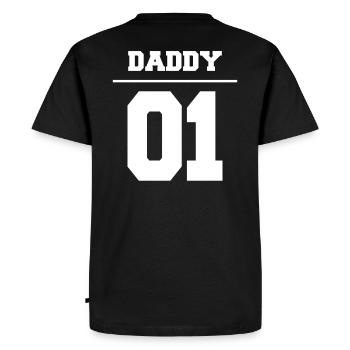 Father Daddy Partner Look - Daddys 01 - Men's Premium Organic T-Shirt - black - Back - Nico (187cm)