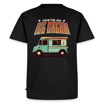 Taste of IceCream - Men's Premium Organic T-Shirt - black - Back - Nico (187cm)