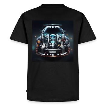 GN NISAN GTR (GILANDSON) - Männer Premium Bio T-Shirt - Schwarz - Hinten - Nico (187cm)