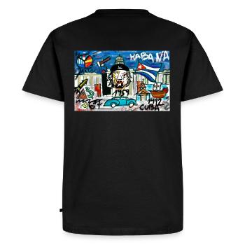 Histoire de Cuba - T-shirt Premium bio Homme - noir - Dos - Nico (187cm)