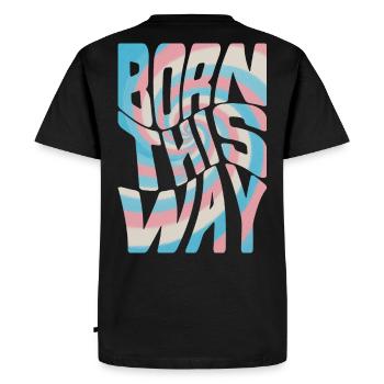 Born This Way – Trans Pride Edition - Men's Premium Organic T-Shirt - black - Back - Nico (187cm)
