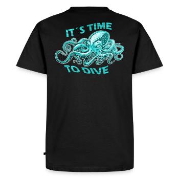 Time to dive diving diver - Men's Premium Organic T-Shirt - black - Back - Nico (187cm)