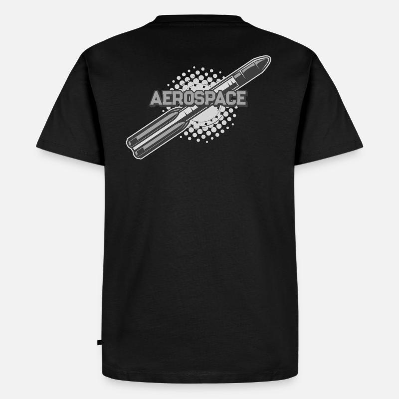 Aerospace Rocket - Männer Premium Bio T-Shirt - Schwarz
