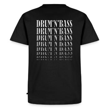 Backprint Drum'n'Bass - T-shirt Premium bio Homme - noir - Dos - Nico (187cm)