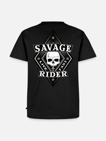 Savage Rider - Männer Premium Bio T-Shirt - Schwarz