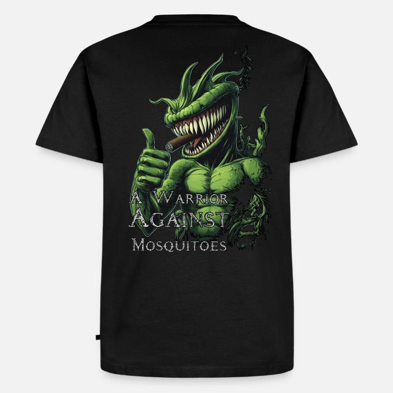 Venus-Fly-Warrior - Männer Premium Bio T-Shirt - Schwarz
