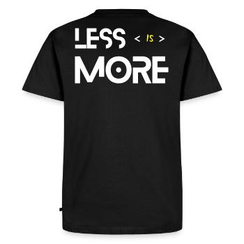 Less Is More White - T-shirt Premium bio Homme - noir - Dos - Nico (187cm)