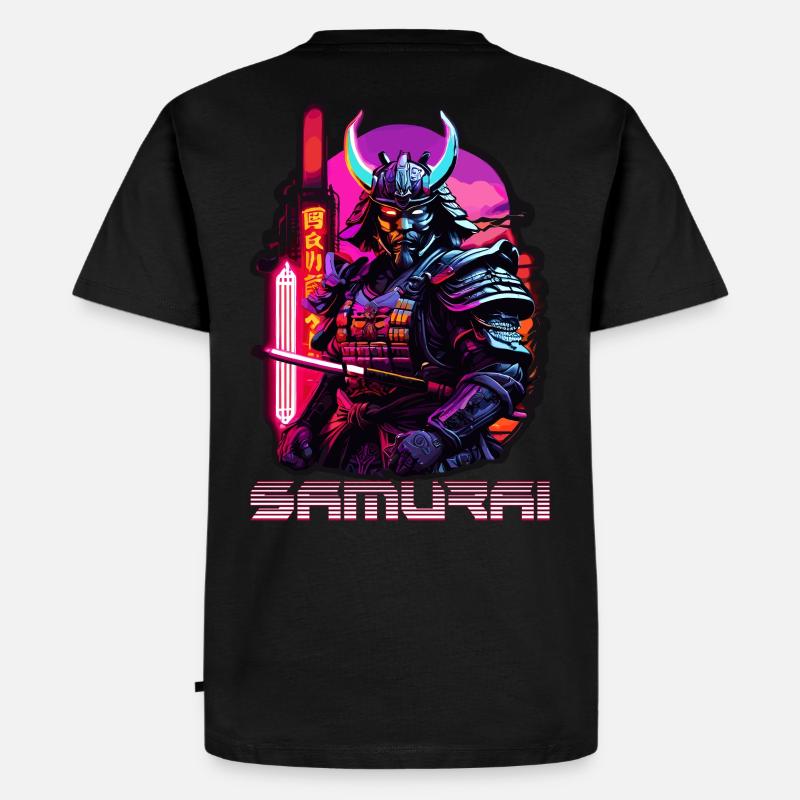 Samurai - Männer Premium Bio T-Shirt - Schwarz