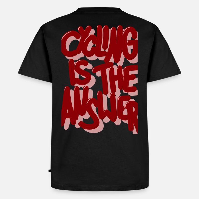 Cycling is the answer weinrot - Männer Premium Bio T-Shirt - Schwarz