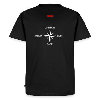 Rose des intermittents - T-shirt Premium bio Homme - noir - Dos - Nico (187cm)
