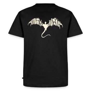 Le Hobbit Smaug Avec Citation Design - T-shirt Premium bio Homme - noir - Dos - Nico (187cm)