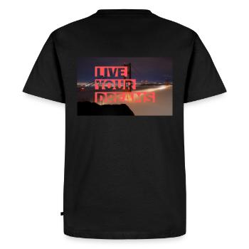 vis tes rêves cool - T-shirt Premium bio Homme - noir - Dos - Nico (187cm)