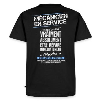 Mécanicien: Appelez quelqu'un d'autre - T-shirt Premium bio Homme - noir - Dos - Nico (187cm)