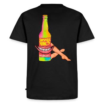 RetkuOriginals - SummerVibes - Men's Premium Organic T-Shirt - black - Back - Nico (187cm)