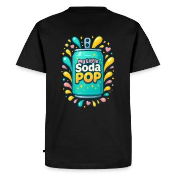 Kawaii Retro Korean Pop Soda Musical - Men's Premium Organic T-Shirt - black - Back - Nico (187cm)