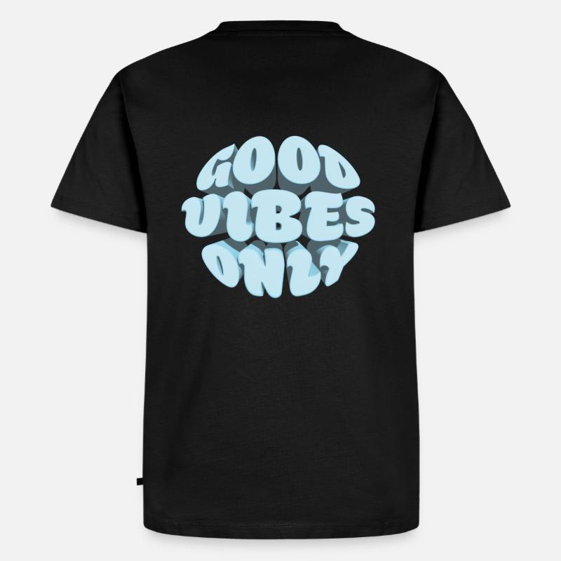 good vibes only - Männer Premium Bio T-Shirt - Schwarz