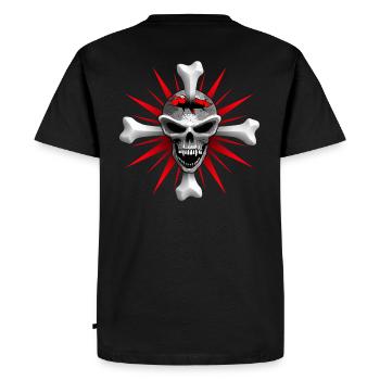 skull_bones_2 - Men's Premium Organic T-Shirt - black - Back - Nico (187cm)
