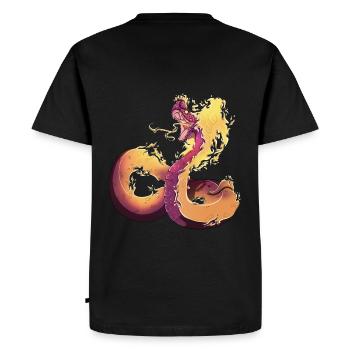 Fire snake - T-shirt Premium bio Homme - noir - Dos - Nico (187cm)