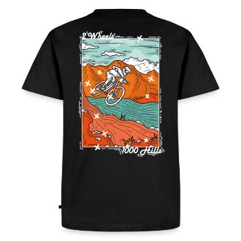 Descente (blanc) - T-shirt Premium bio Homme - noir - Dos - Nico (187cm)