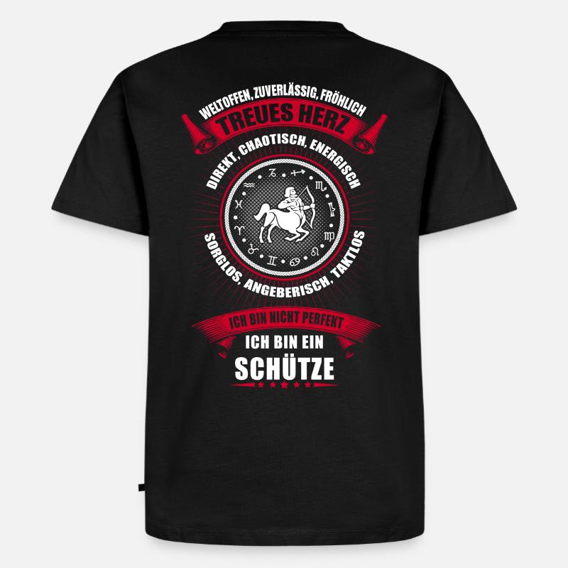 Sternzeichen Schütze Horoskop - Männer Premium Bio T-Shirt - Schwarz