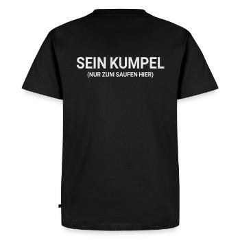 JGA Junggesellenabschied - Er heiratet - Kumpel - Männer Premium Bio T-Shirt - Schwarz - Hinten - Nico (187cm)