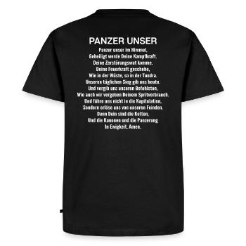 Panzer Unser Panzerunser Panzerfahrer Geschenk - Männer Premium Bio T-Shirt - Schwarz - Hinten - Nico (187cm)