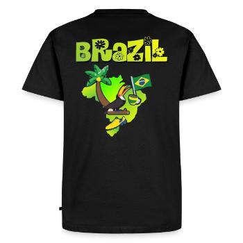 BRAZIL - T-shirt Premium bio Homme - noir - Dos - Nico (187cm)