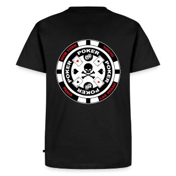 poker team design 3 - Men's Premium Organic T-Shirt - black - Back - Nico (187cm)