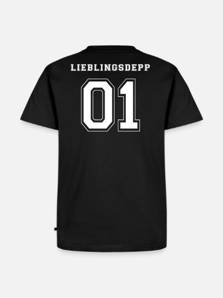 LIEBLINGSDEPP 01 - WHITE EDITION - Männer Premium Bio T-Shirt - Schwarz