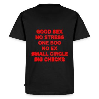 Lifestyle - Männer Premium Bio T-Shirt - Schwarz - Hinten - Nico (187cm)