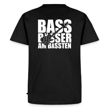 Bass Player Gift BASS BÄSSER AM BÄSSTEN Bassist - T-shirt Premium bio Homme - noir - Dos - Nico (187cm)