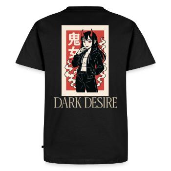 DÉSIR SOMBRE - T-shirt Premium bio Homme - noir - Dos - Nico (187cm)