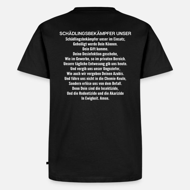 Schädlingsbekämpfer Kammerjäger Exterminator - Männer Premium Bio T-Shirt - Schwarz