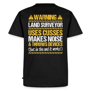 Vermessungstechniker Vermesser Land Surveyor - Men's Premium Organic T-Shirt - black - Back - Nico (187cm)