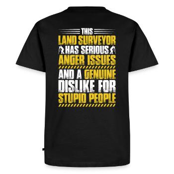 Vermessungstechniker Vermesser Land Surveyor - Men's Premium Organic T-Shirt - black - Back - Nico (187cm)