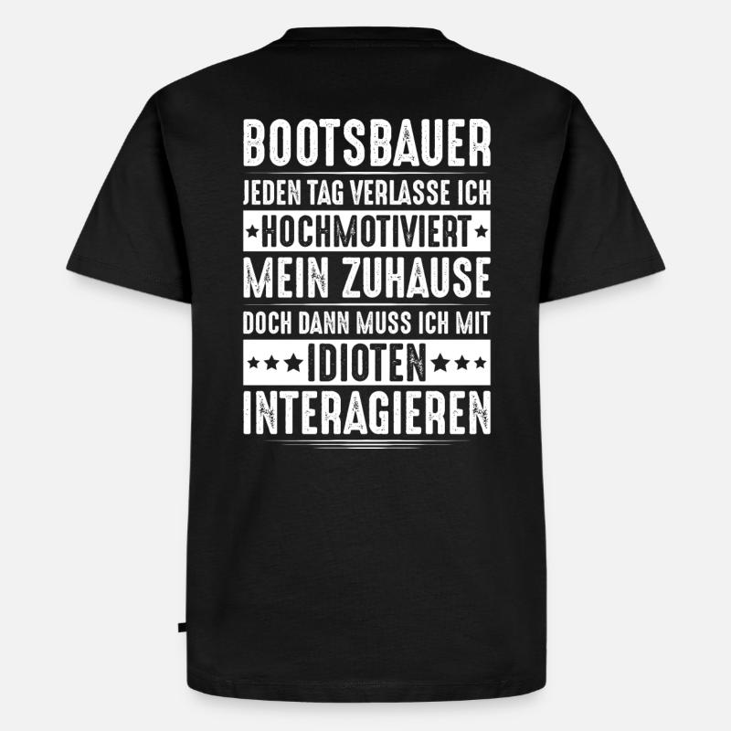 Bootsbauer Bootsbau Schiffbauer Schiffbau Boote - Männer Premium Bio T-Shirt - Schwarz