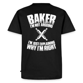 Baker Baking Baker Bakery Baking - Men's Premium Organic T-Shirt - black - Back - Nico (187cm)