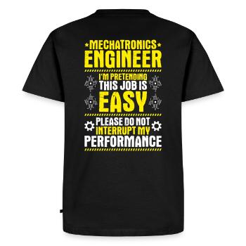 Mechatroniker Mechatronik Ingénieur mécatronique - T-shirt Premium bio Homme - noir - Dos - Nico (187cm)