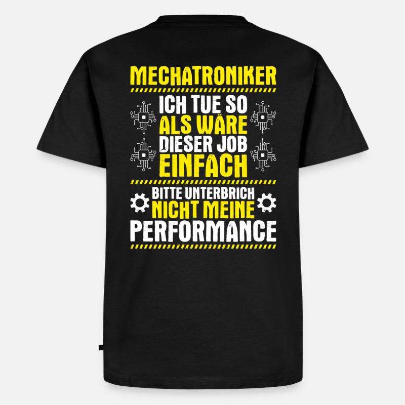 Mechatroniker Mechatronik Mechatronics Engineer - Männer Premium Bio T-Shirt - Schwarz