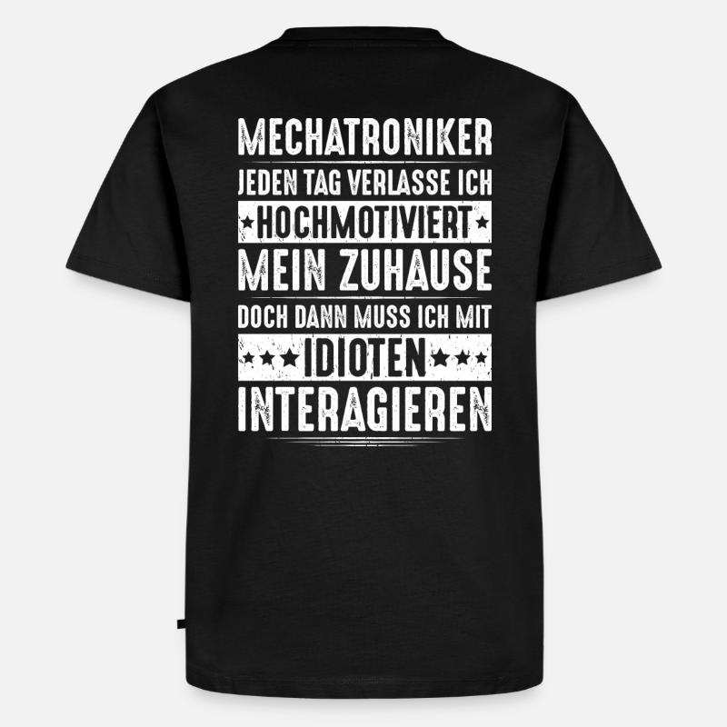 Mechatroniker Mechatronik Mechatronics Engineer - Männer Premium Bio T-Shirt - Schwarz