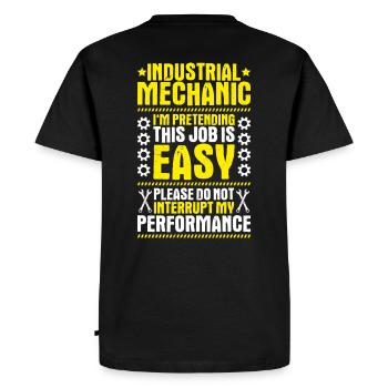 Industriemechaniker Industrial Mechanic - Men's Premium Organic T-Shirt - black - Back - Nico (187cm)