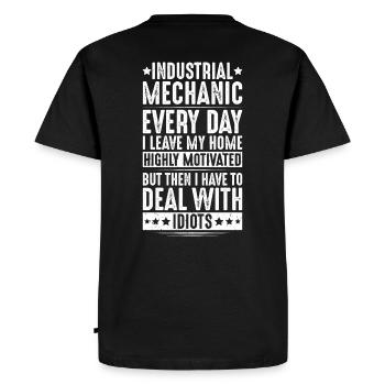 Industriemechaniker Industrial Mechanic - Men's Premium Organic T-Shirt - black - Back - Nico (187cm)