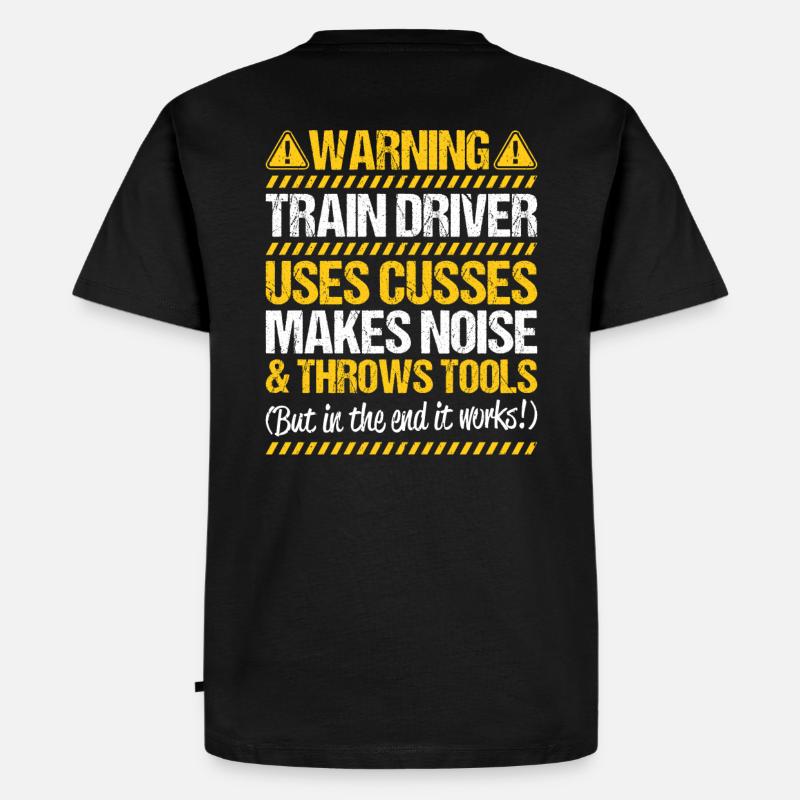 Triebfahrzeugführer Lokführer Train Driver - Männer Premium Bio T-Shirt - Schwarz