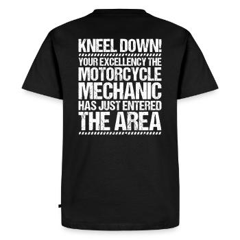 Two-wheel mechatronics engineer Motorcycle Motorcycle Mechanic - Men's Premium Organic T-Shirt - black - Back - Nico (187cm)