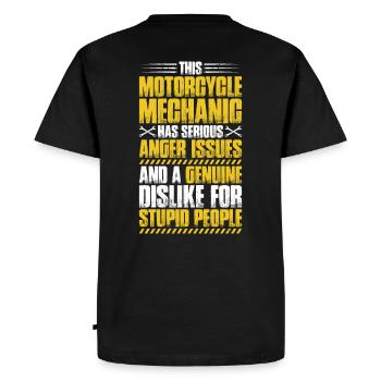 Two-wheel mechatronics engineer Motorcycle Motorcycle Mechanic - Men's Premium Organic T-Shirt - black - Back - Nico (187cm)