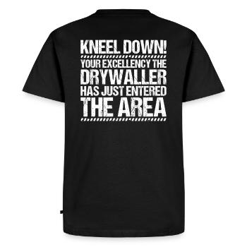 Drywall fitter Drywaller - Men's Premium Organic T-Shirt - black - Back - Nico (187cm)