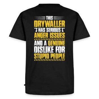 Drywall fitter Drywaller - Men's Premium Organic T-Shirt - black - Back - Nico (187cm)