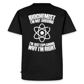 Biochemiker Biochimie Biochimie Biochimiste - T-shirt Premium bio Homme - noir - Dos - Nico (187cm)