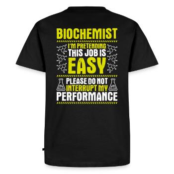 Biochemiker Biochimie Biochimie Biochimiste - T-shirt Premium bio Homme - noir - Dos - Nico (187cm)
